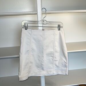 Free People White/ Ivory Mini Skirt - 12 US